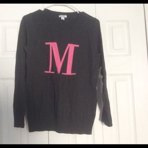 Monogrammed M sweater